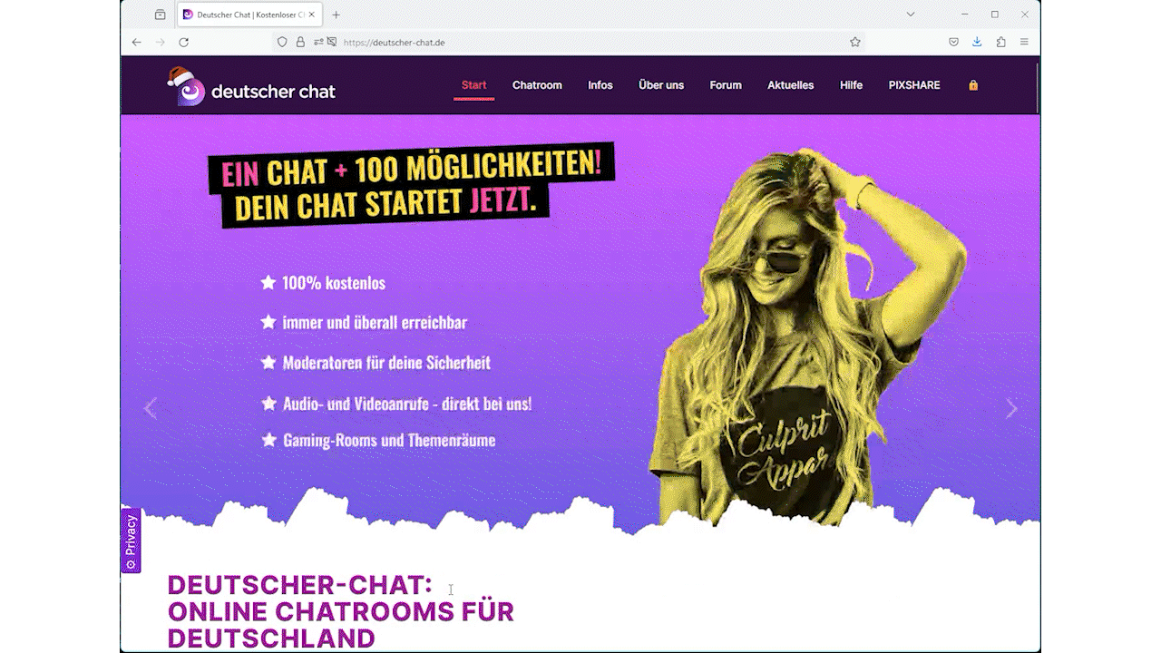 Deutscher-Chat Demo - kostenlos Chatten